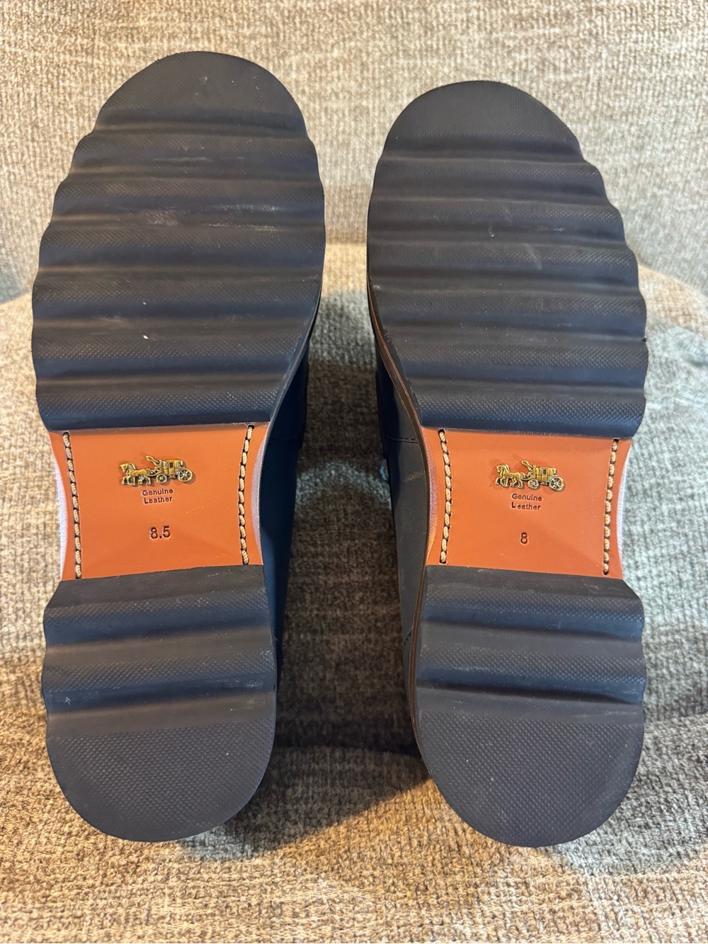 Coach Lenox loafers featuring Tea Rose applique and pearly cabochons Size 8B - Picture 8 of 13